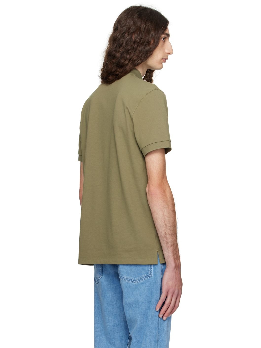 Khaki Pallas Piqué Logo Polo - 3
