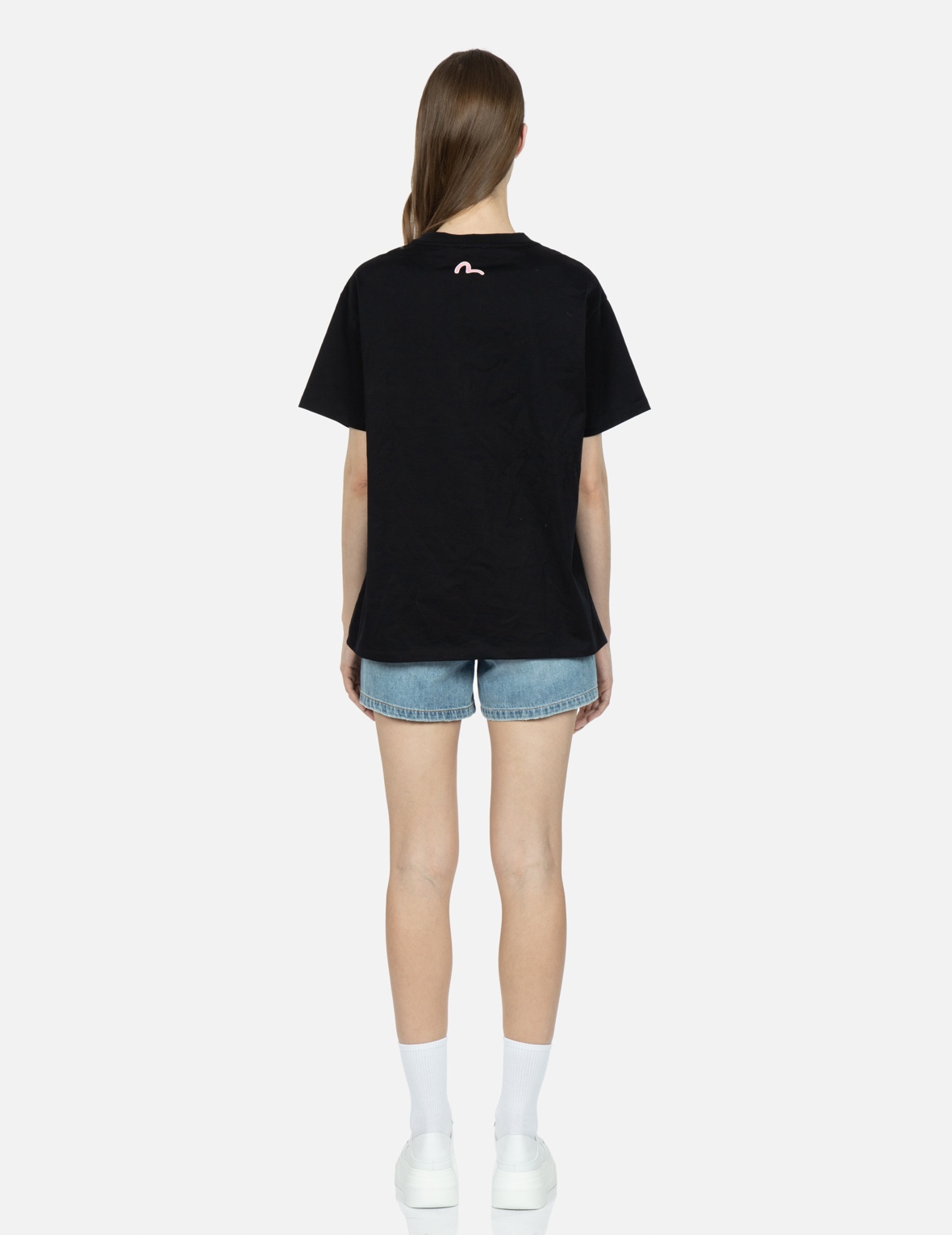 GRAFFITI DARUMA PRINT BOYFRIEND T-SHIRT - 6