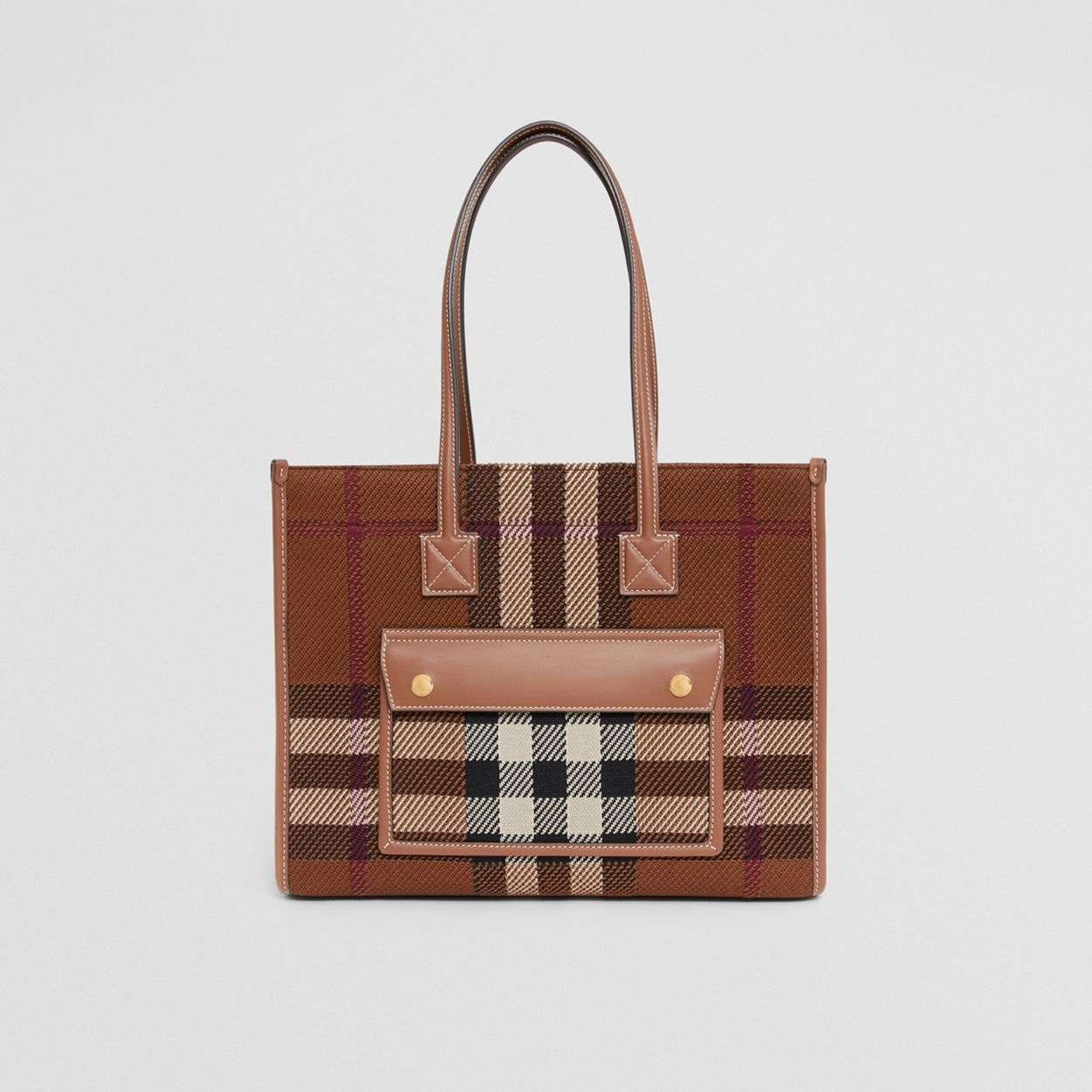 Small Knitted Check Freya Tote - 1