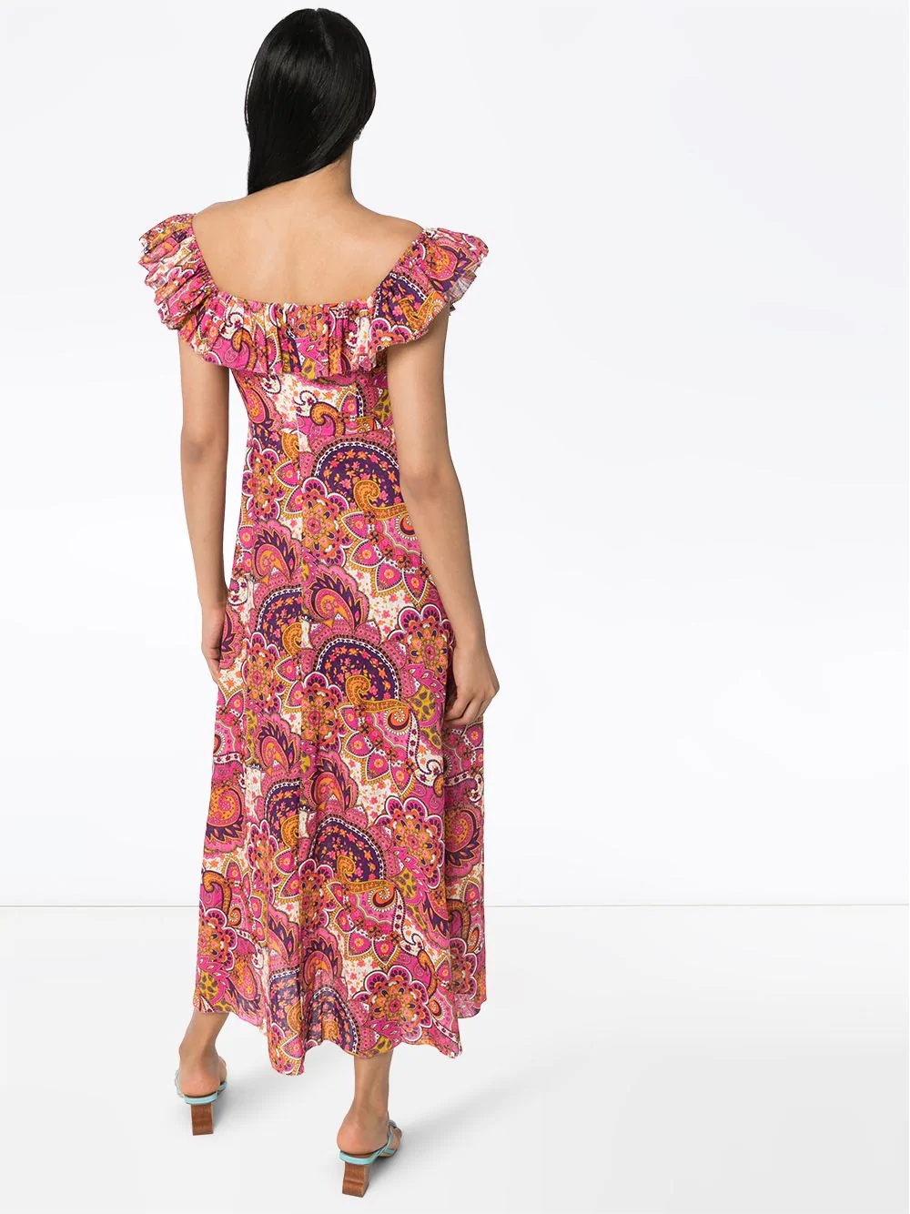 Fiesta paisley-print midi dress - 3