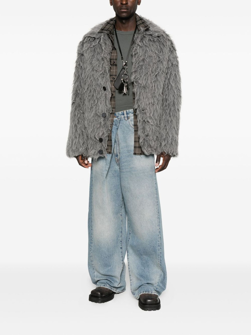 Diesel faux-fur button-fastening jacket outlook