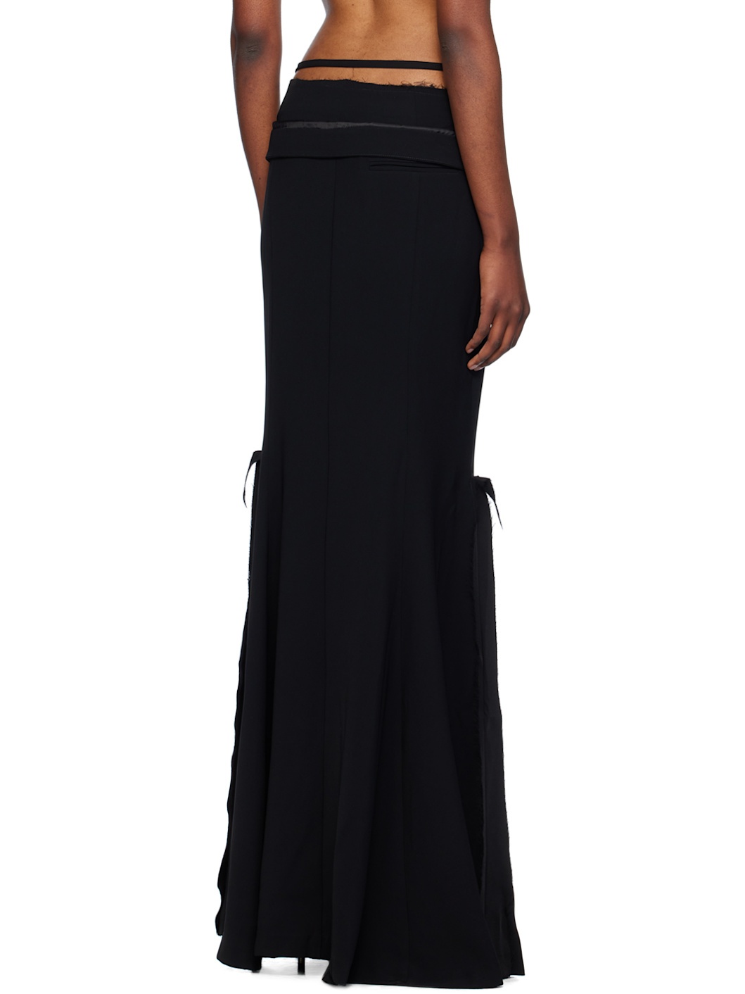 Black Mermaid Suit Maxi Skirt - 3