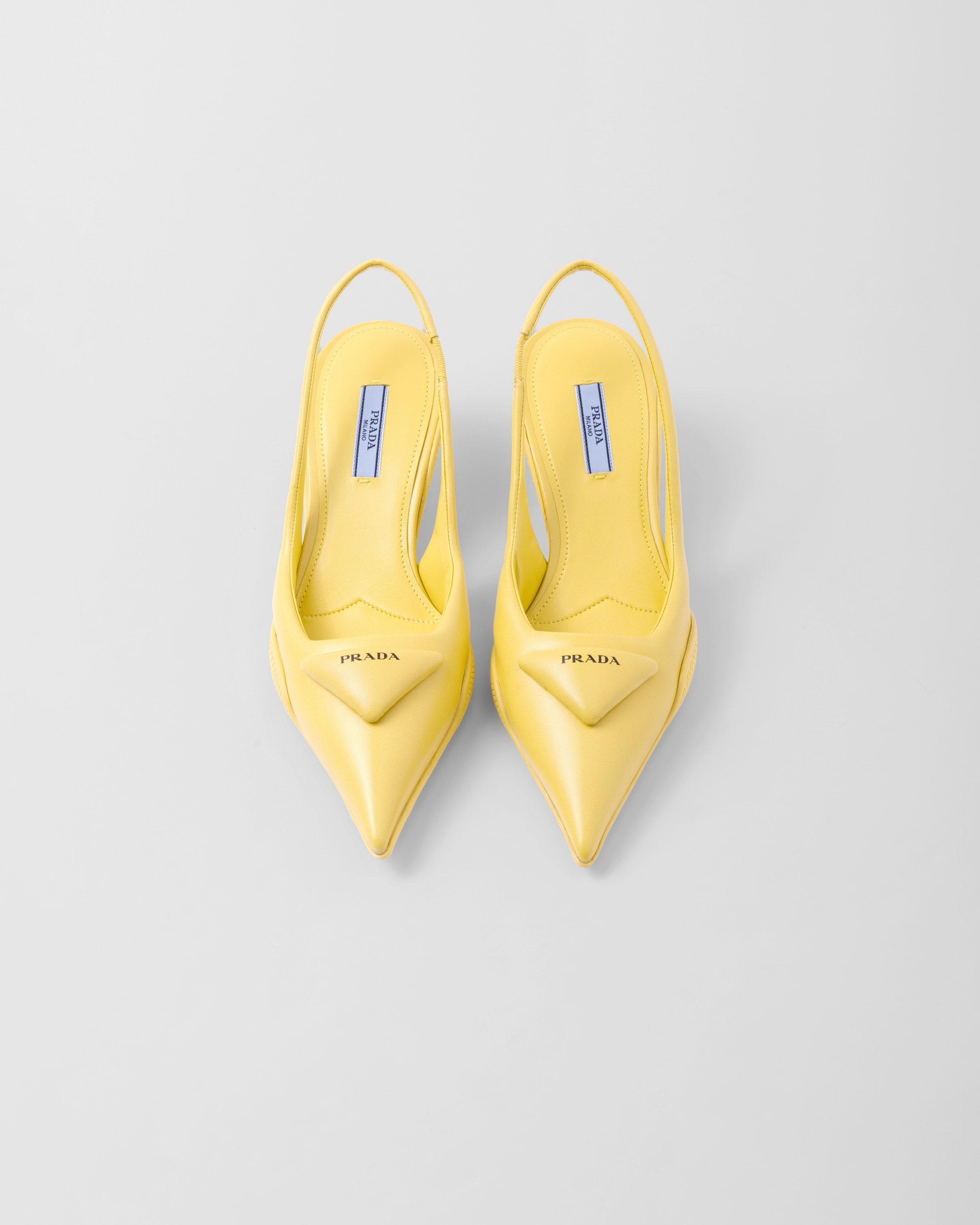Soft padded leather slingback pumps - 4