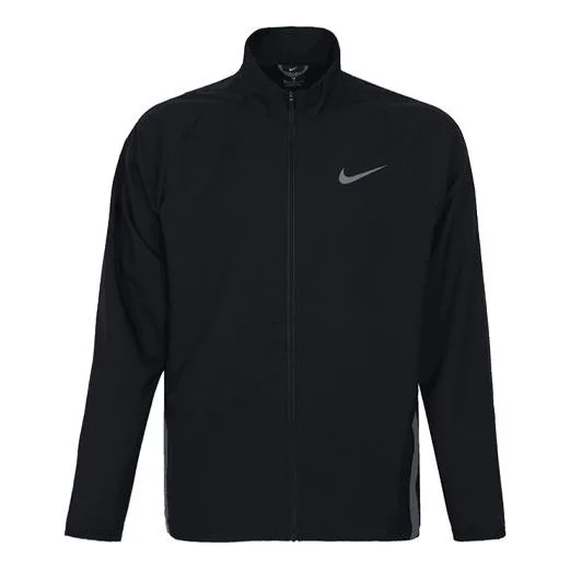 Men's Nike Running Training Casual Sports Woven Jacket Autumn Black CZ4353-010 - 1