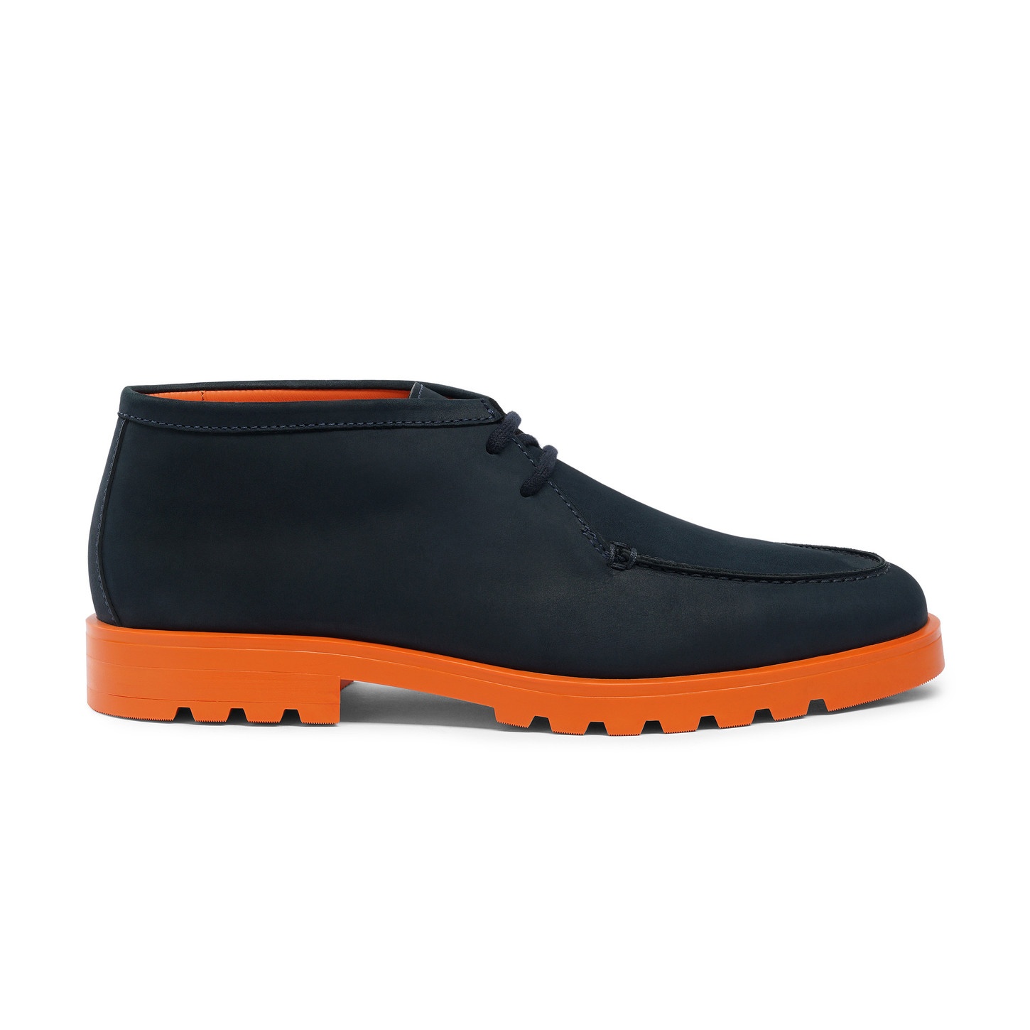 Men’s blue and orange nubuck desert boot - 1