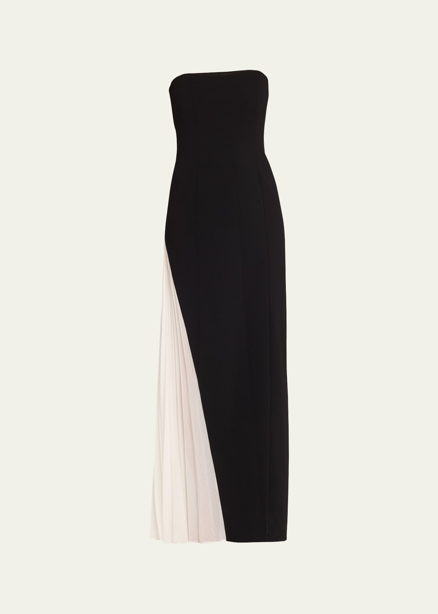 Retha Strapless Maxi Dress with Godet-Pleated Side Panel - 1