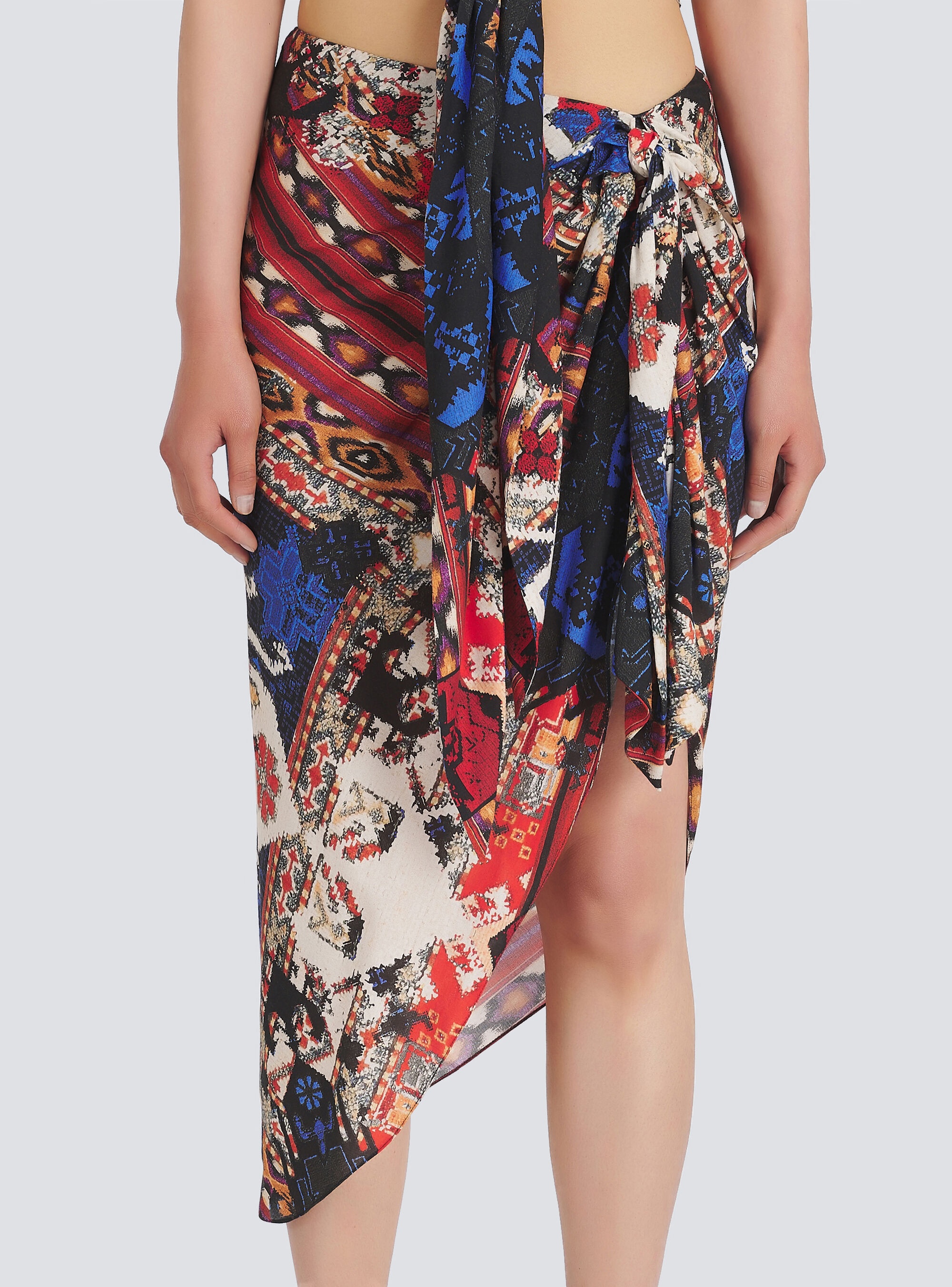 Multicolor eco-designed jersey sarong skirt - 6