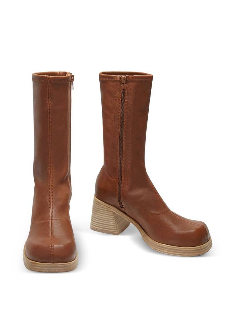 MIISTA 70mm Elke stretch leather block-heel boots outlook