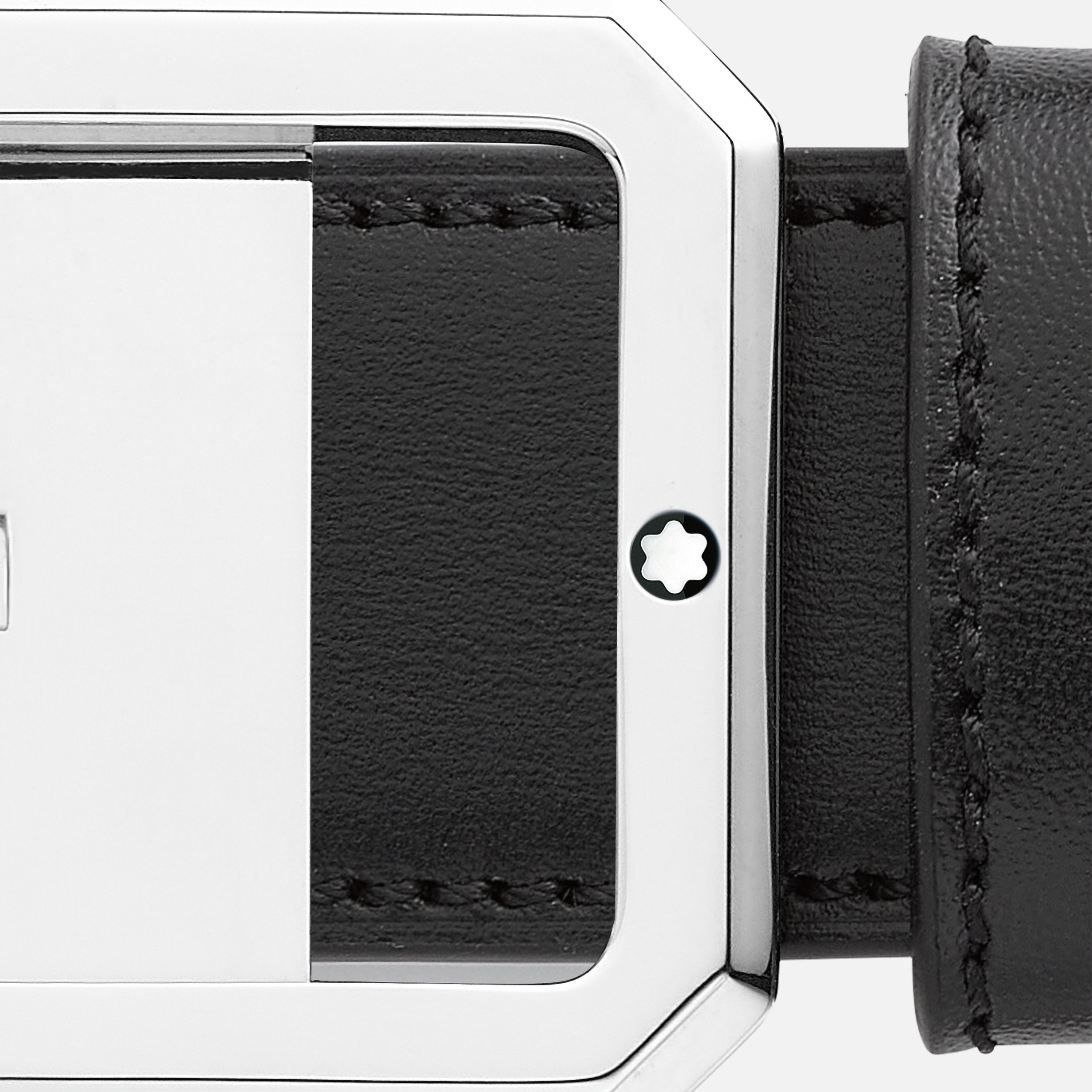 Black/brown 30 mm reversible leather belt - 3