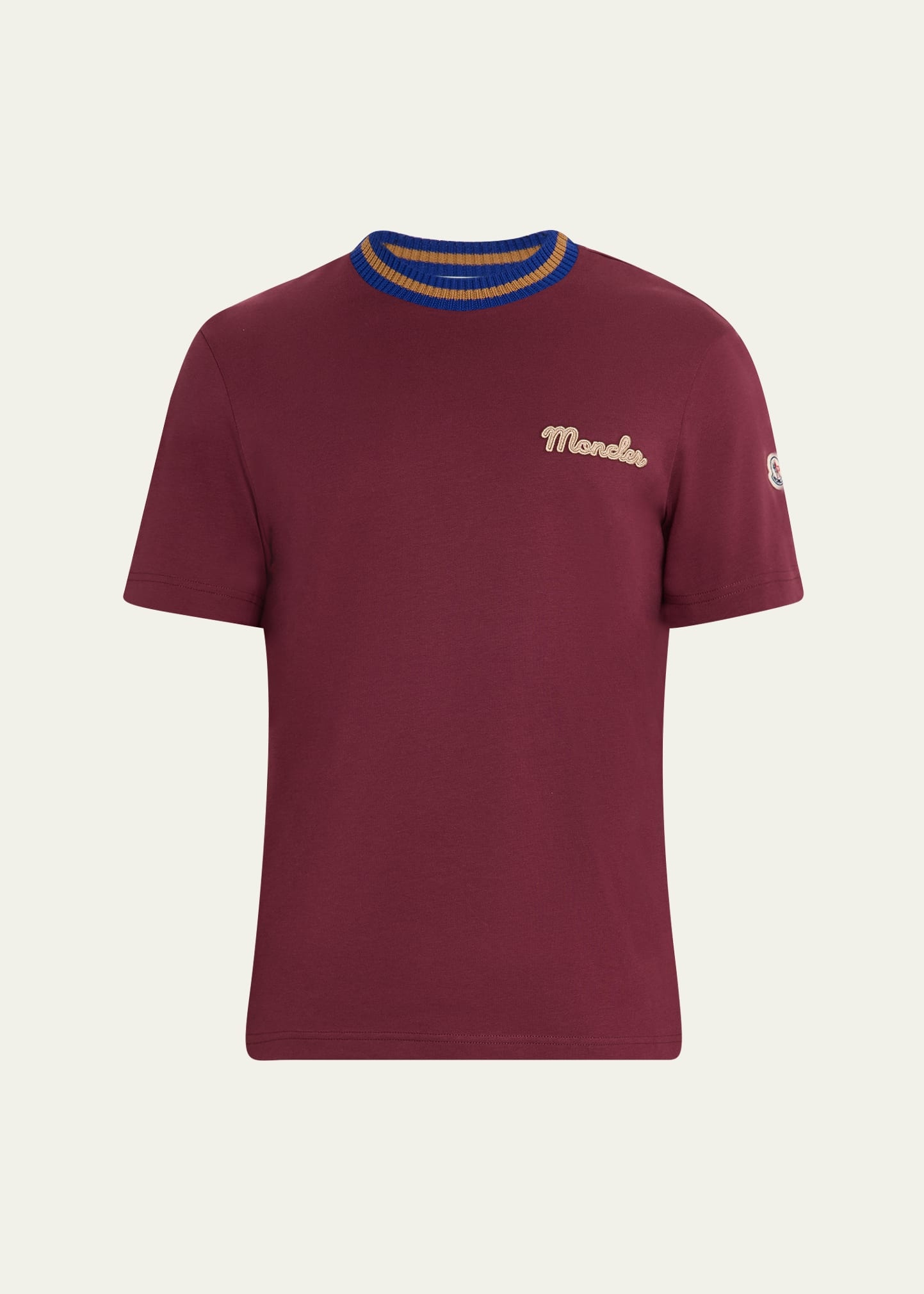 Men's Jersey Stripe-Ribbed Crewneck T-Shirt - 1