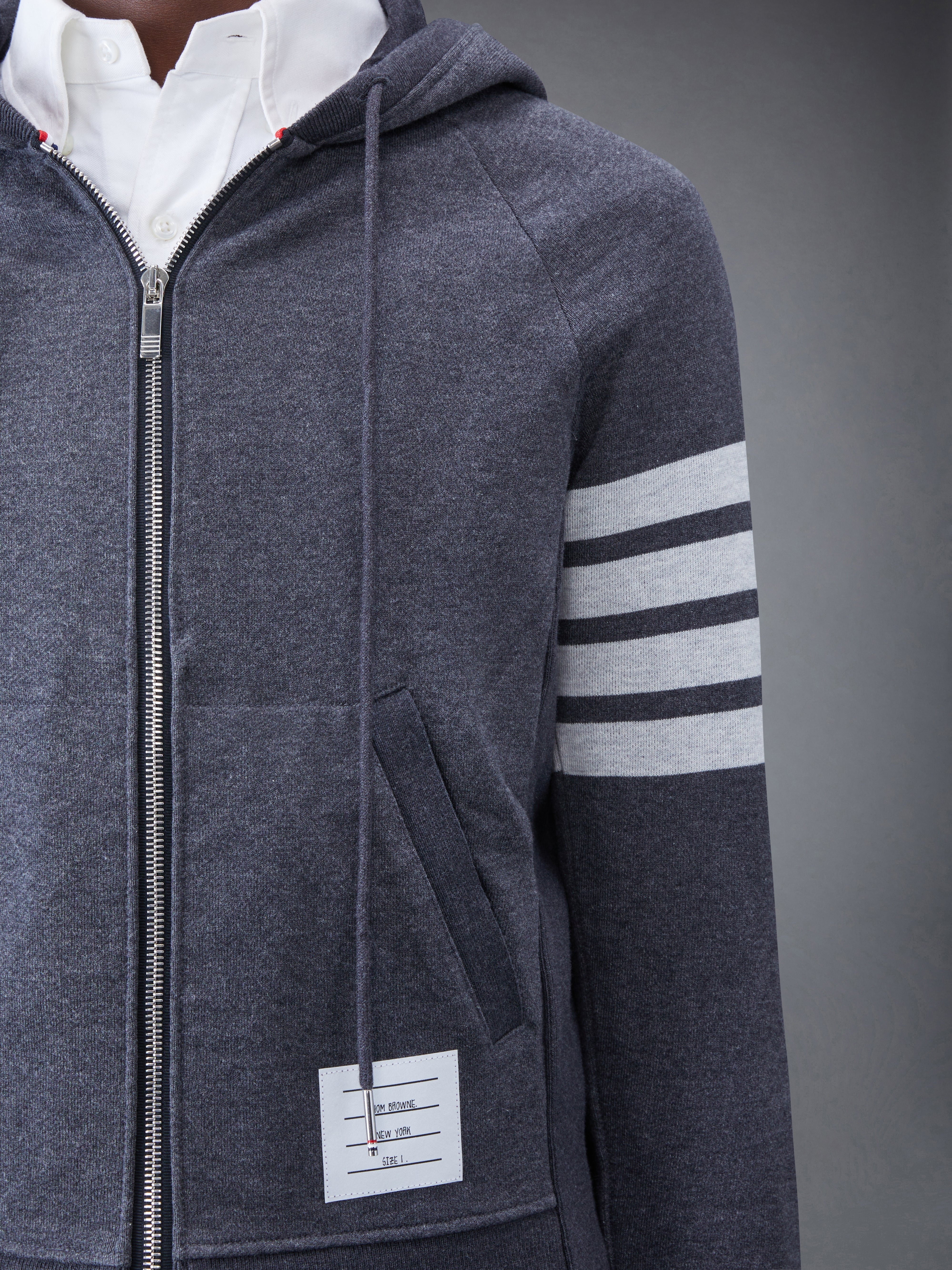 CLASSIC LOOPBACK 4-BAR ZIP HOODIE - 5