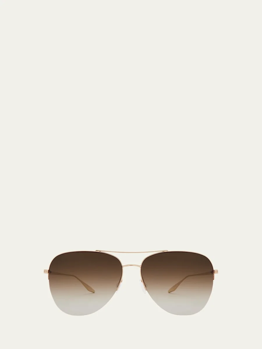 Chevalier Brown Titanium Aviator Sunglasses - 1