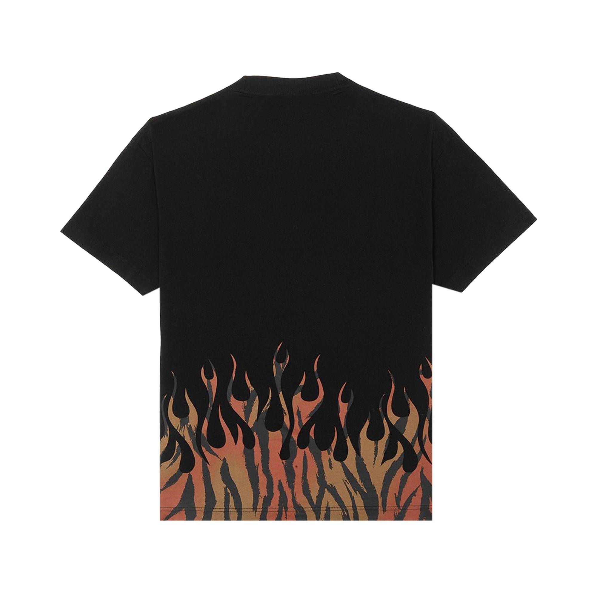 Palm Angels Tiger Flames Tee 'Black/Orange' - 2