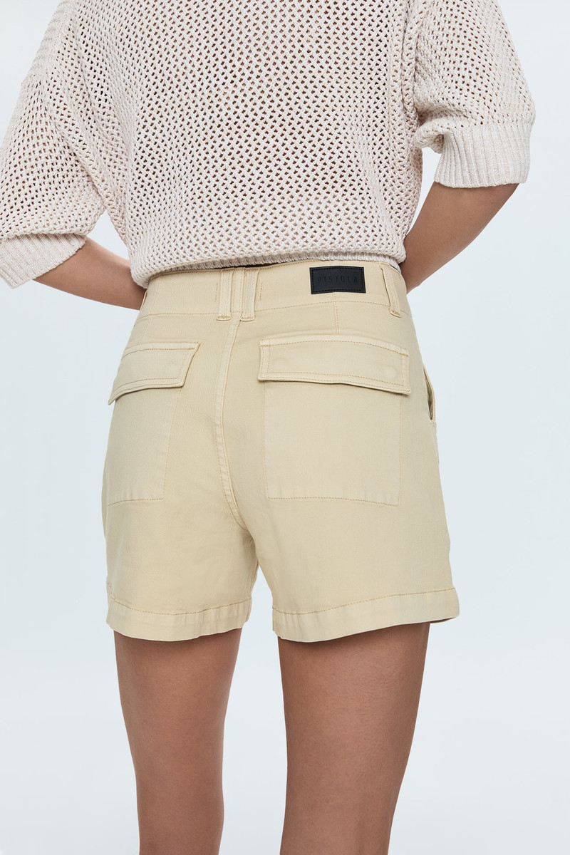 MARISSA HIGH RISE UTILITY SHORT - CUSTARD YELLOW 5