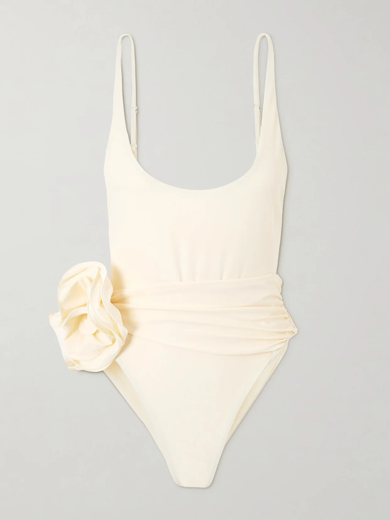 Appliquéd Ruched Swimsuit - 1