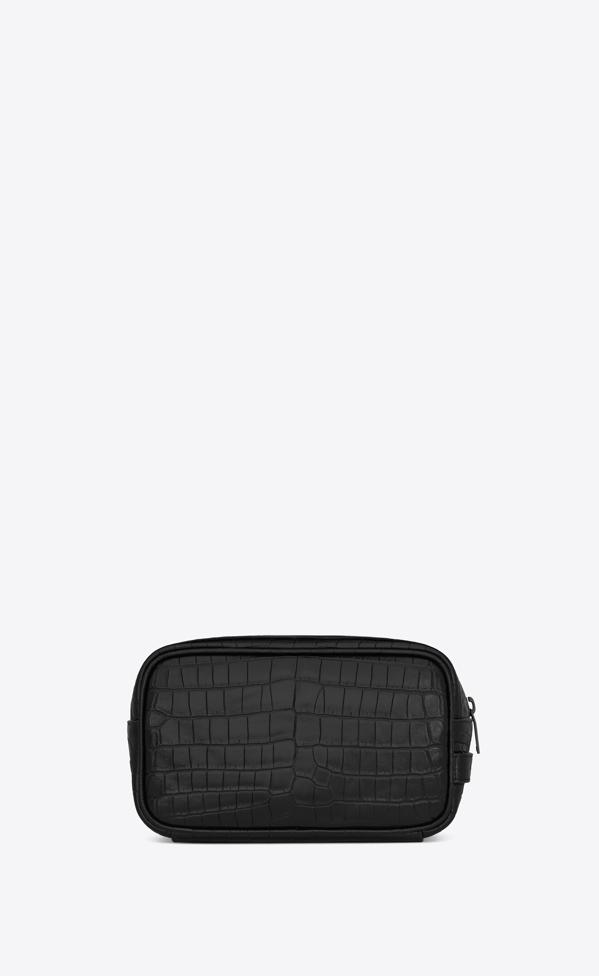 tiny monogram small grooming case in crocodile-embossed matte leather - 2