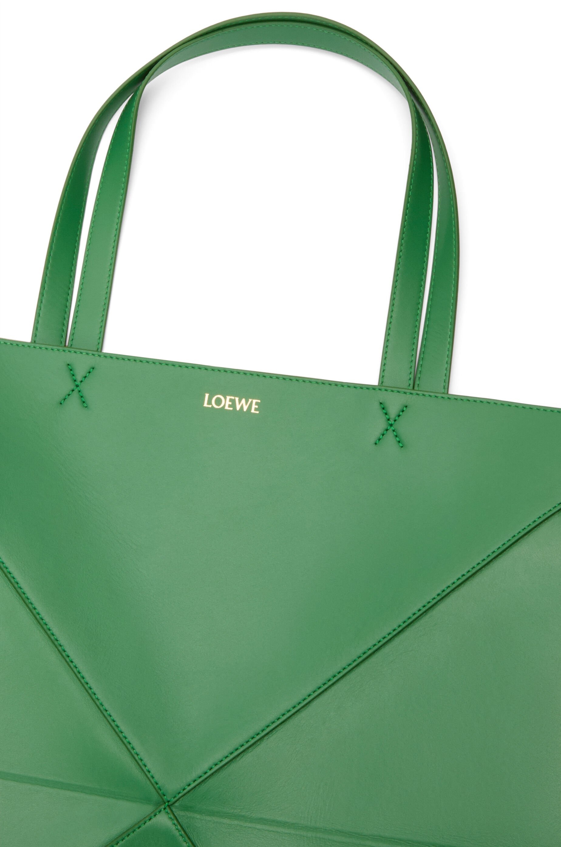 XL Puzzle Fold tote in shiny calfskin - 8