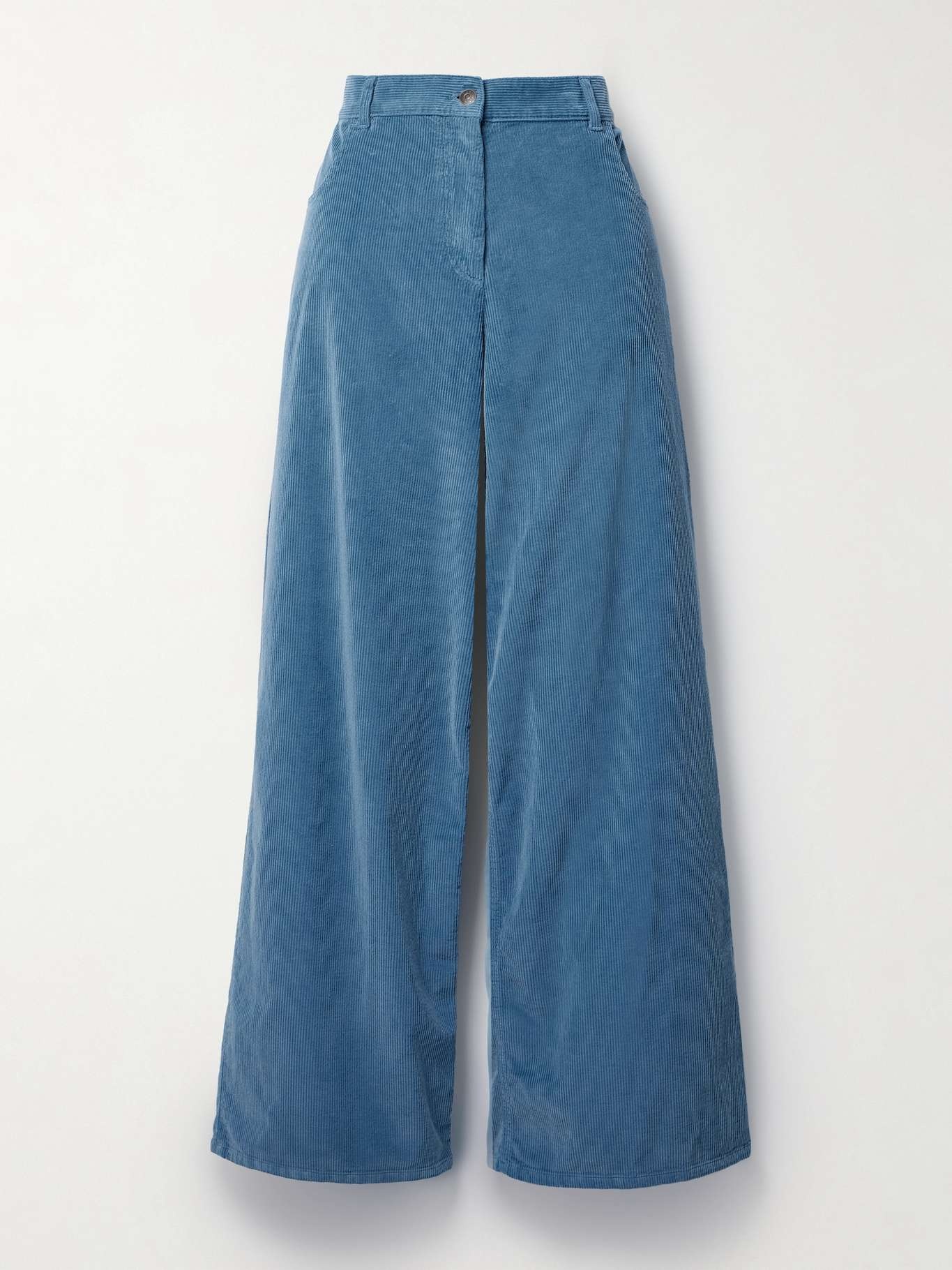 The Row Chan cotton-corduroy mid-rise wide-leg pants
