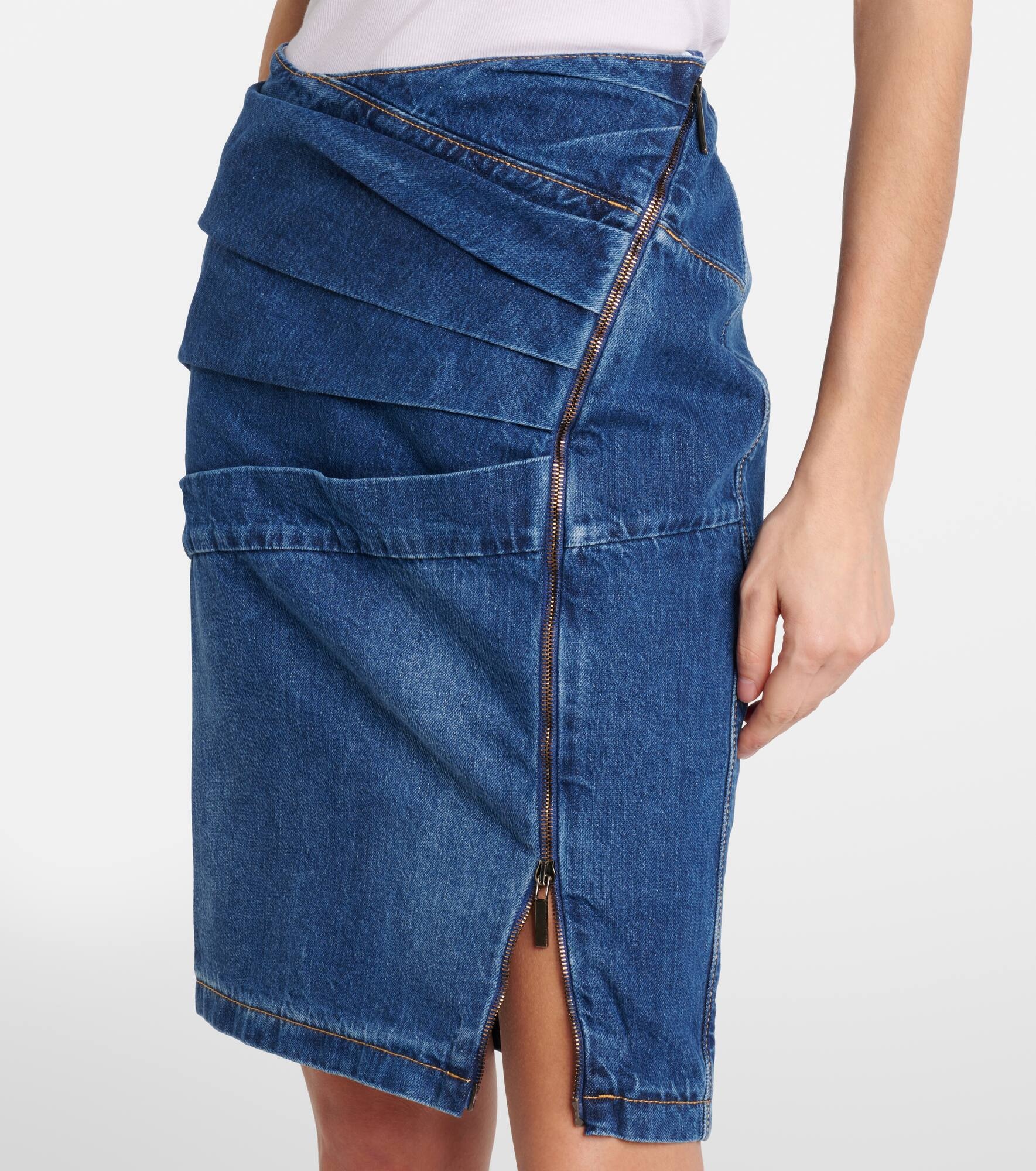 Denim midi skirt - 4