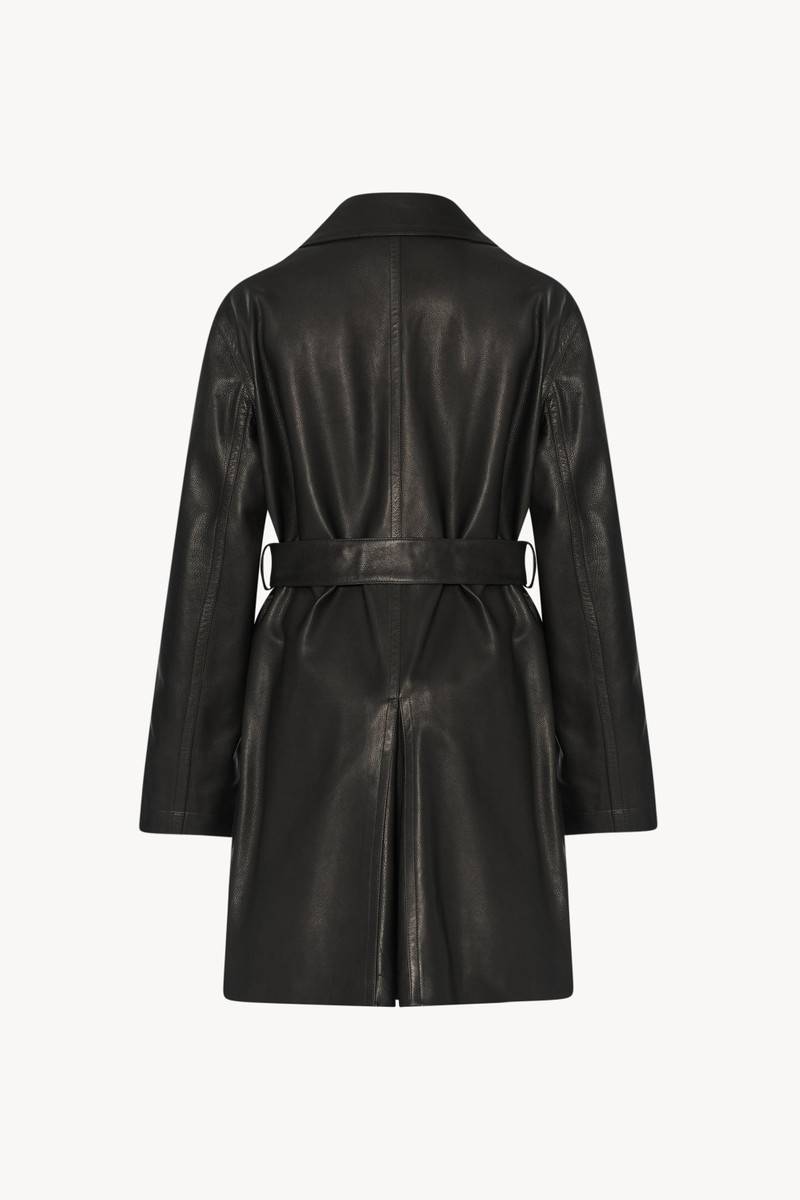 The Row Siempra Coat in Leather outlook