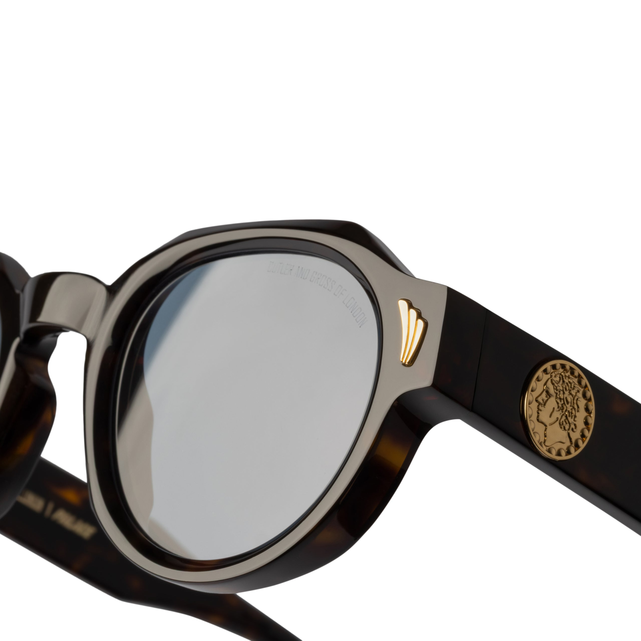 PALACE CUTLER AND GROSS VICTORY ROUND SUNGLASSES HAVANA - 3