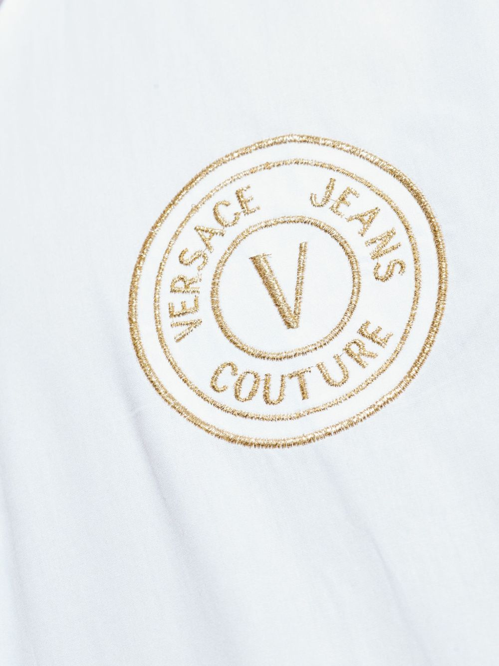 logo-embroidered cotton shirt - 5