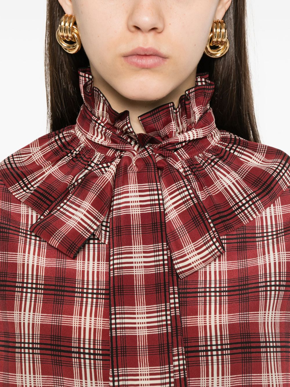 checked blouse - 5