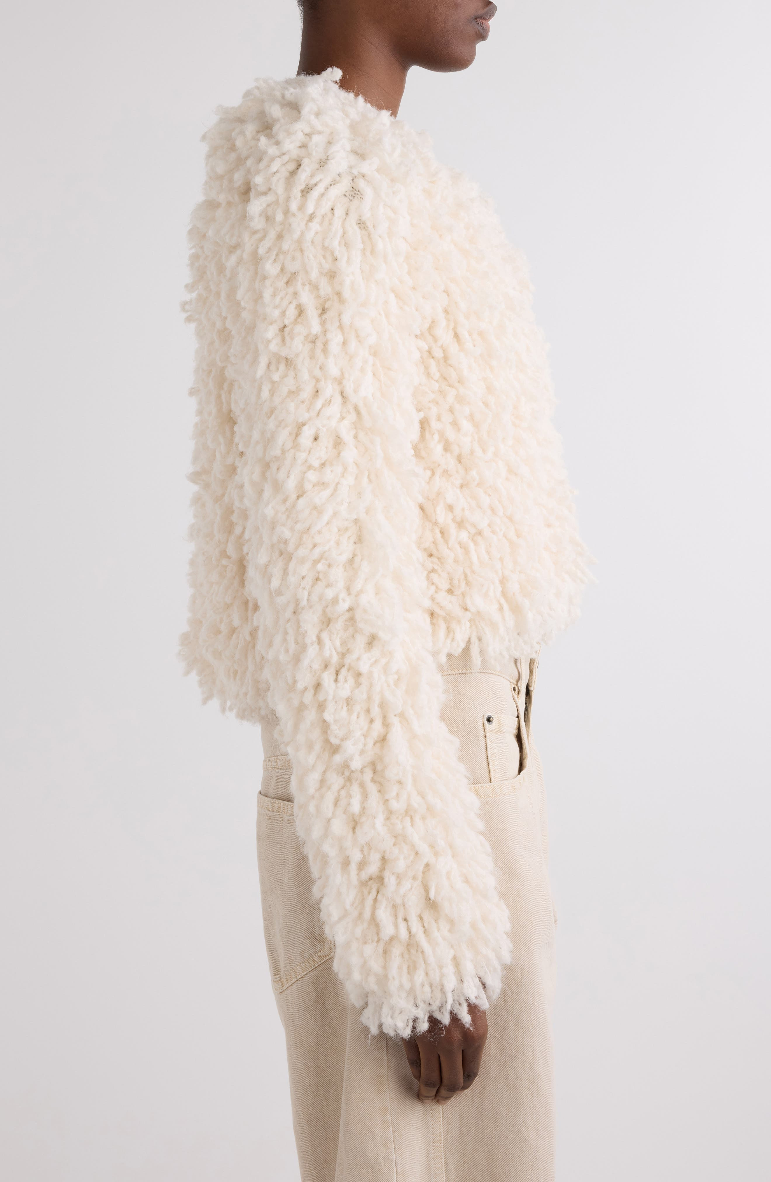 Isabel Marant Fedra Chenille Jacket in Ecru at Nordstrom - 4