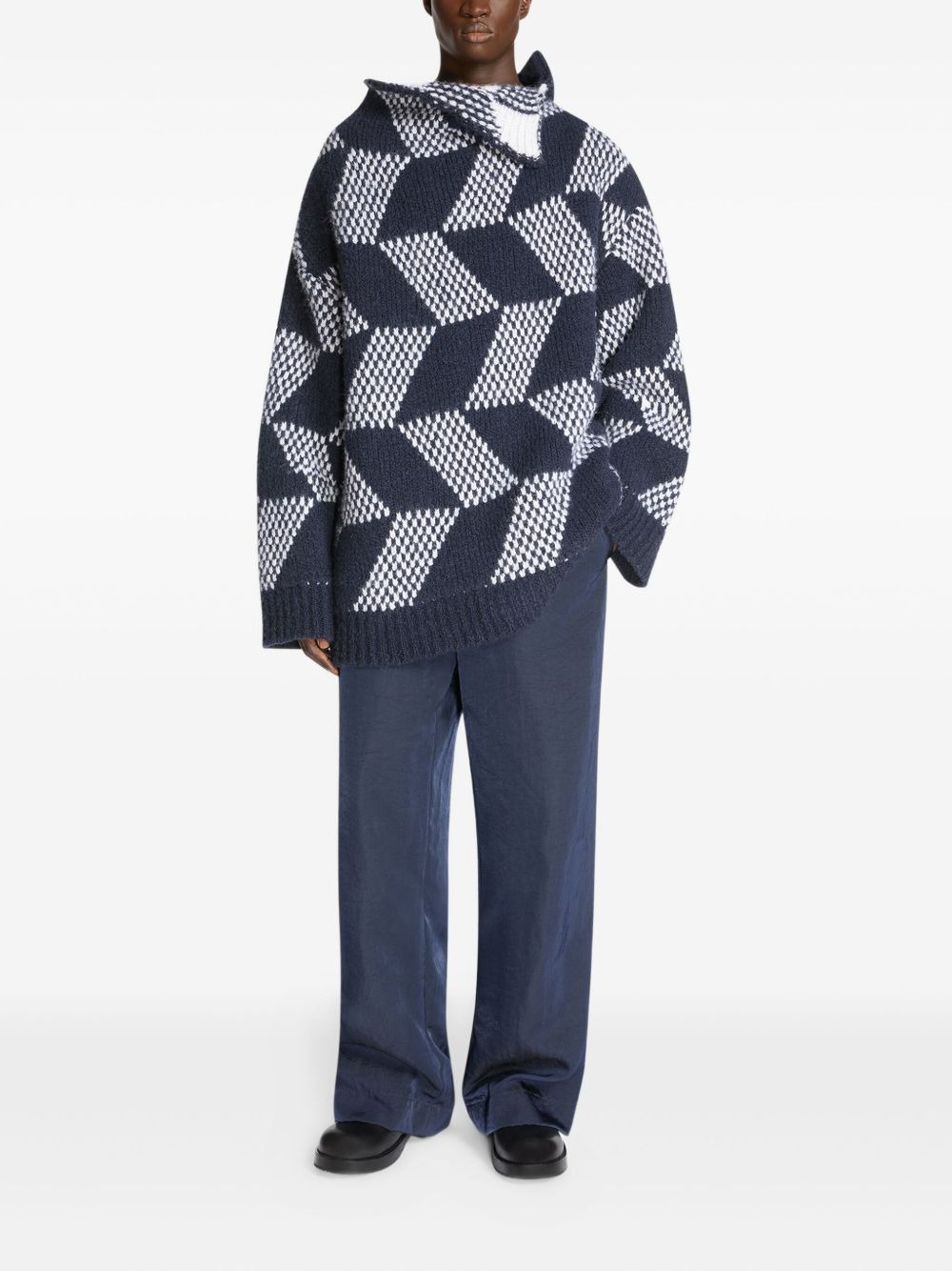 geometric-pattern sweater - 2