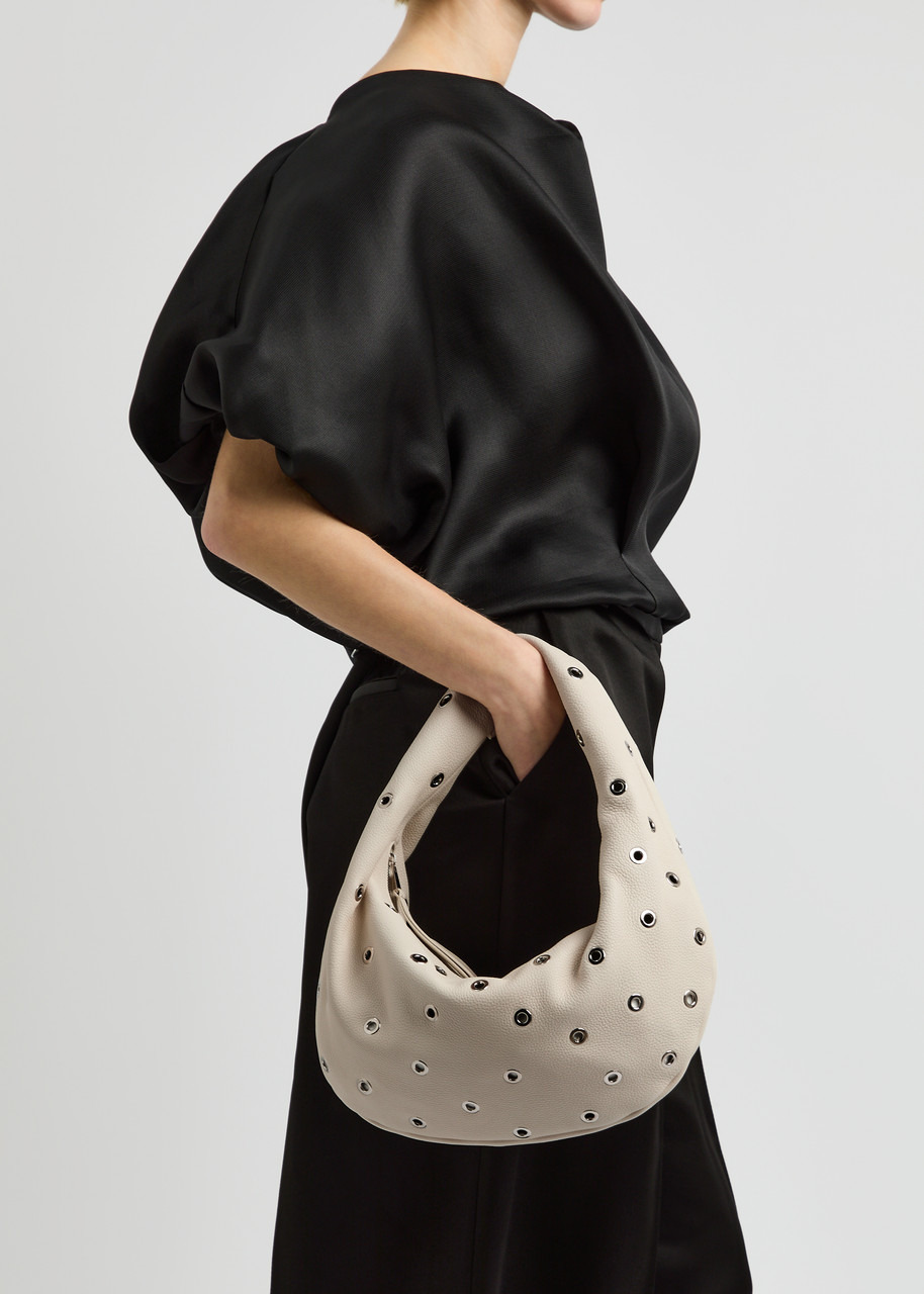Khaite Olivia Medium Eyelet-embellished Leather top Handle bag - 5