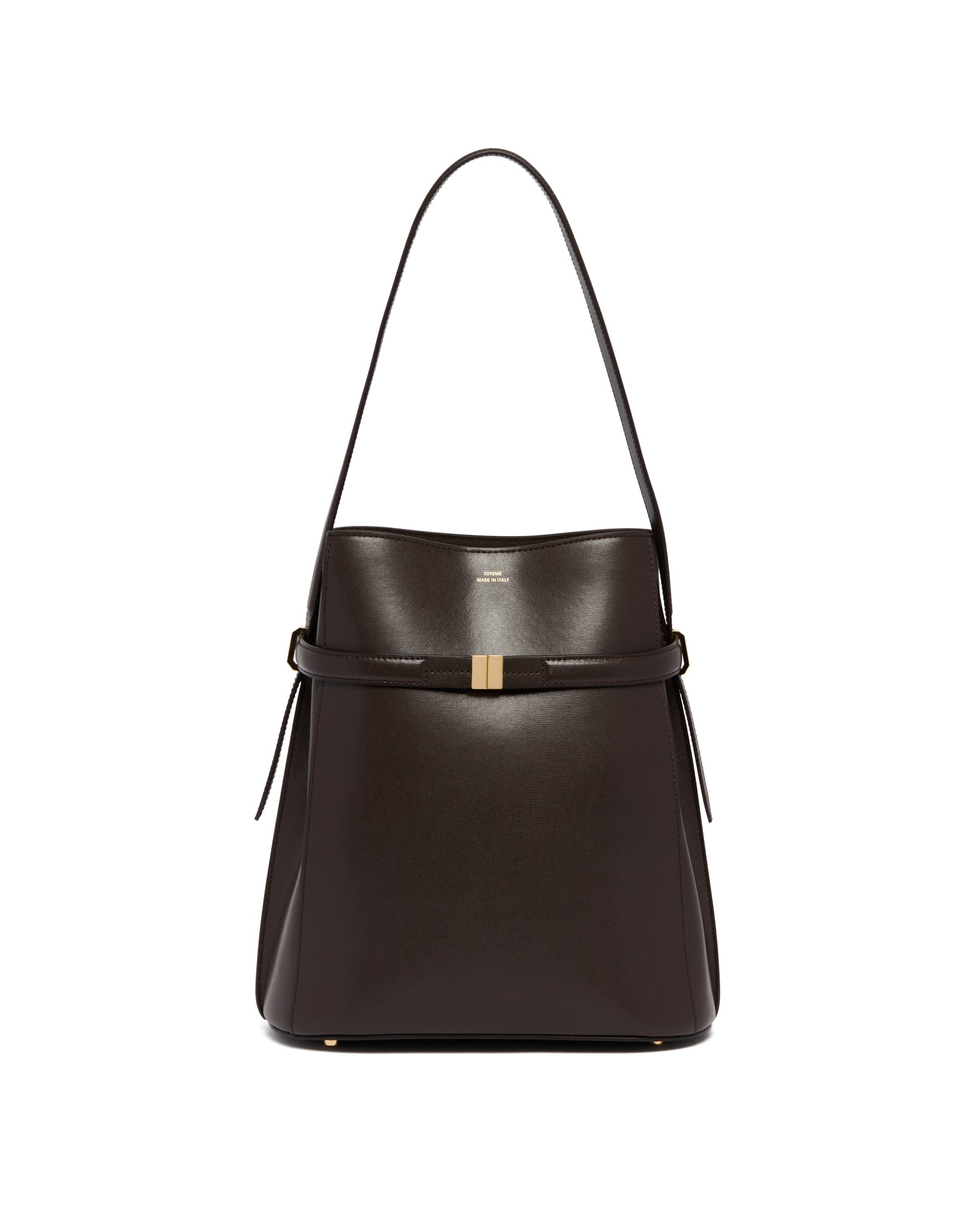 Brown Leather Belted Bag - 3