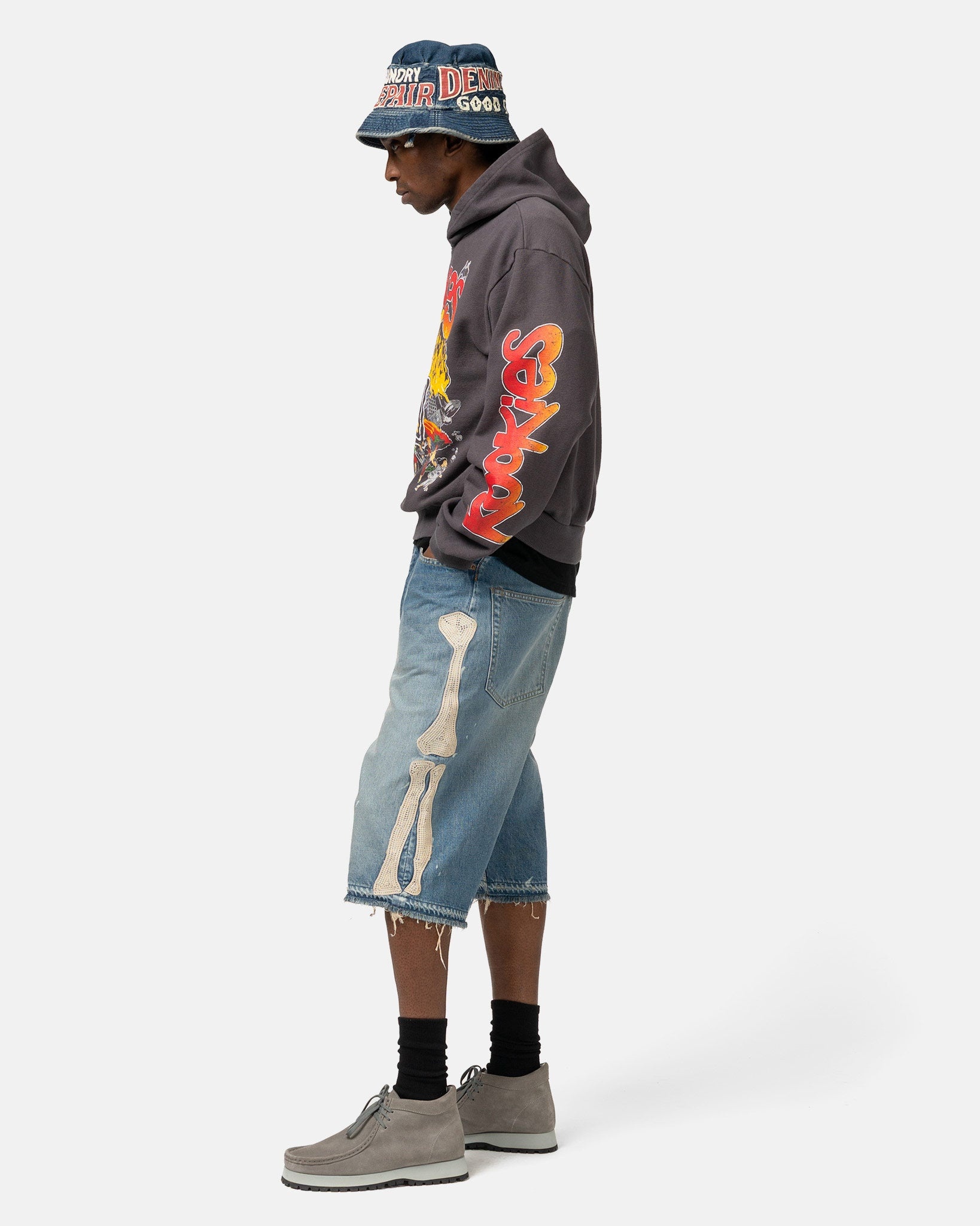 14oz Denim 5P Shorts (BONE) PRO - 3