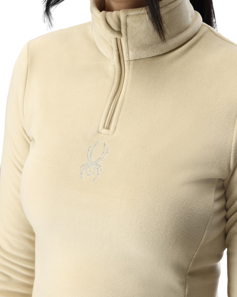 SPYDER Womens Shimmer Bug Half Zip T-Neck - Sanddune outlook