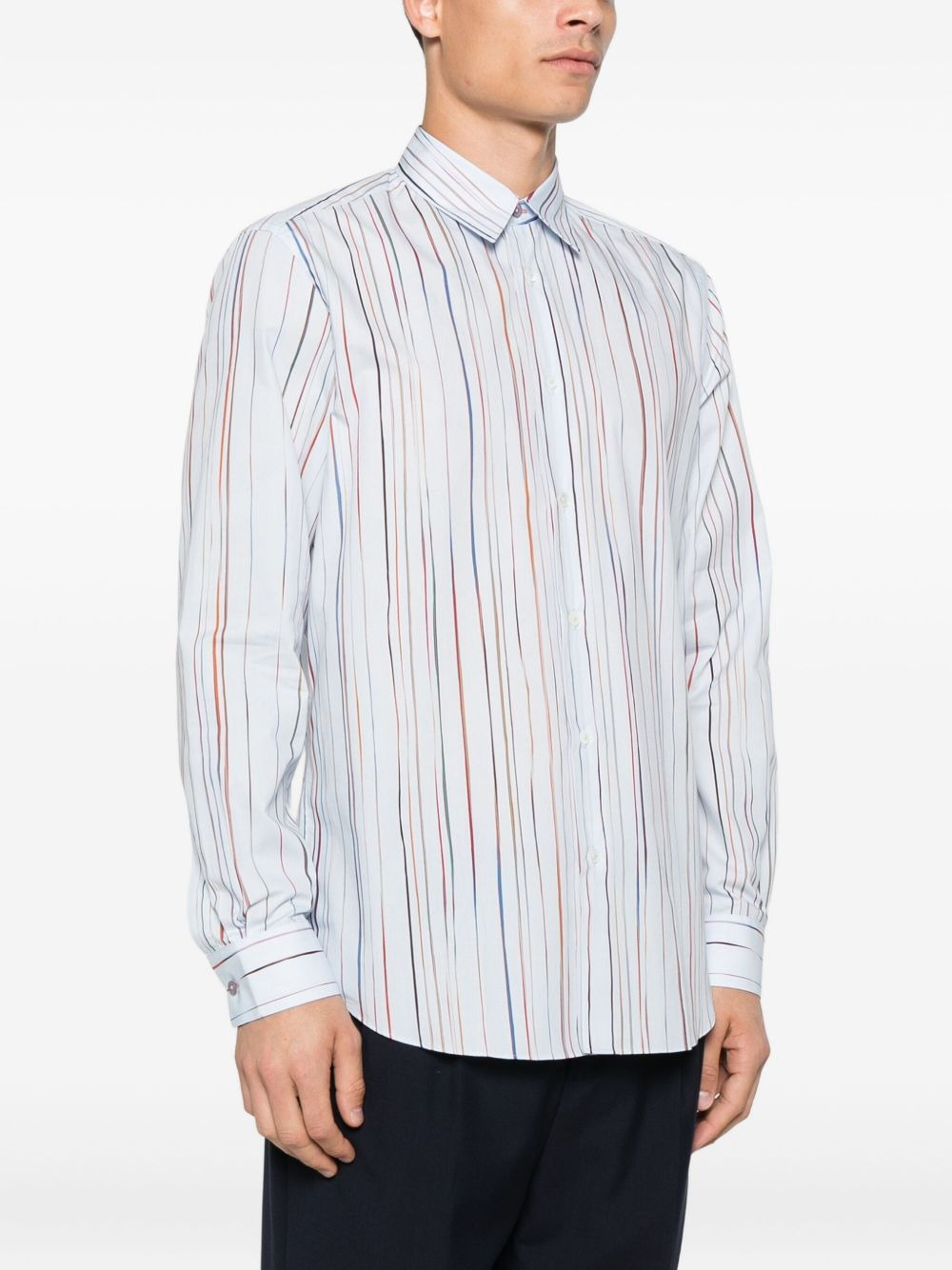 stripe-print shirt - 3