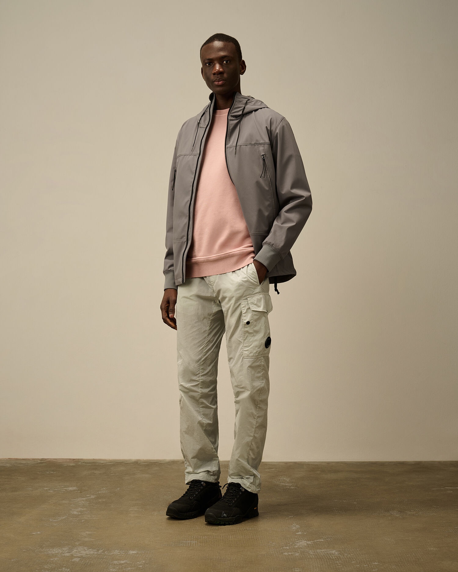 Cotton Diagonal Fleece Crewneck Sweatshirt - 6