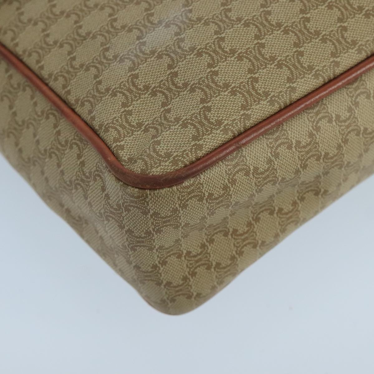 CELINE Macadam Canvas Shoulder Bag Beige Gold - 16