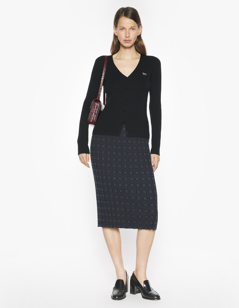 Maison Kitsuné BABY FOX FINE RIB WOOL CARDIGAN outlook