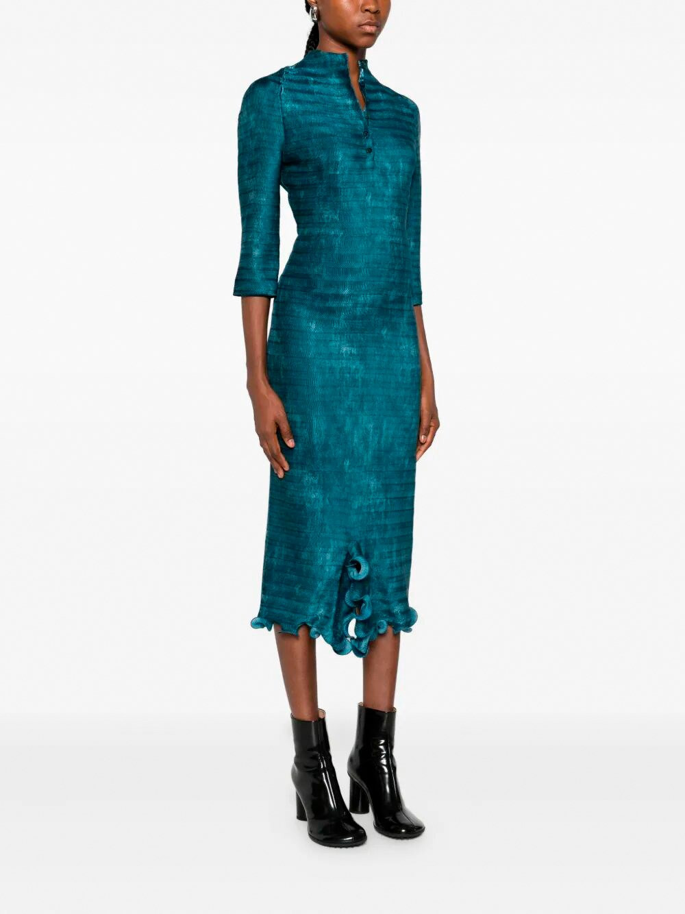 `Faded Plisse` Dress - 5