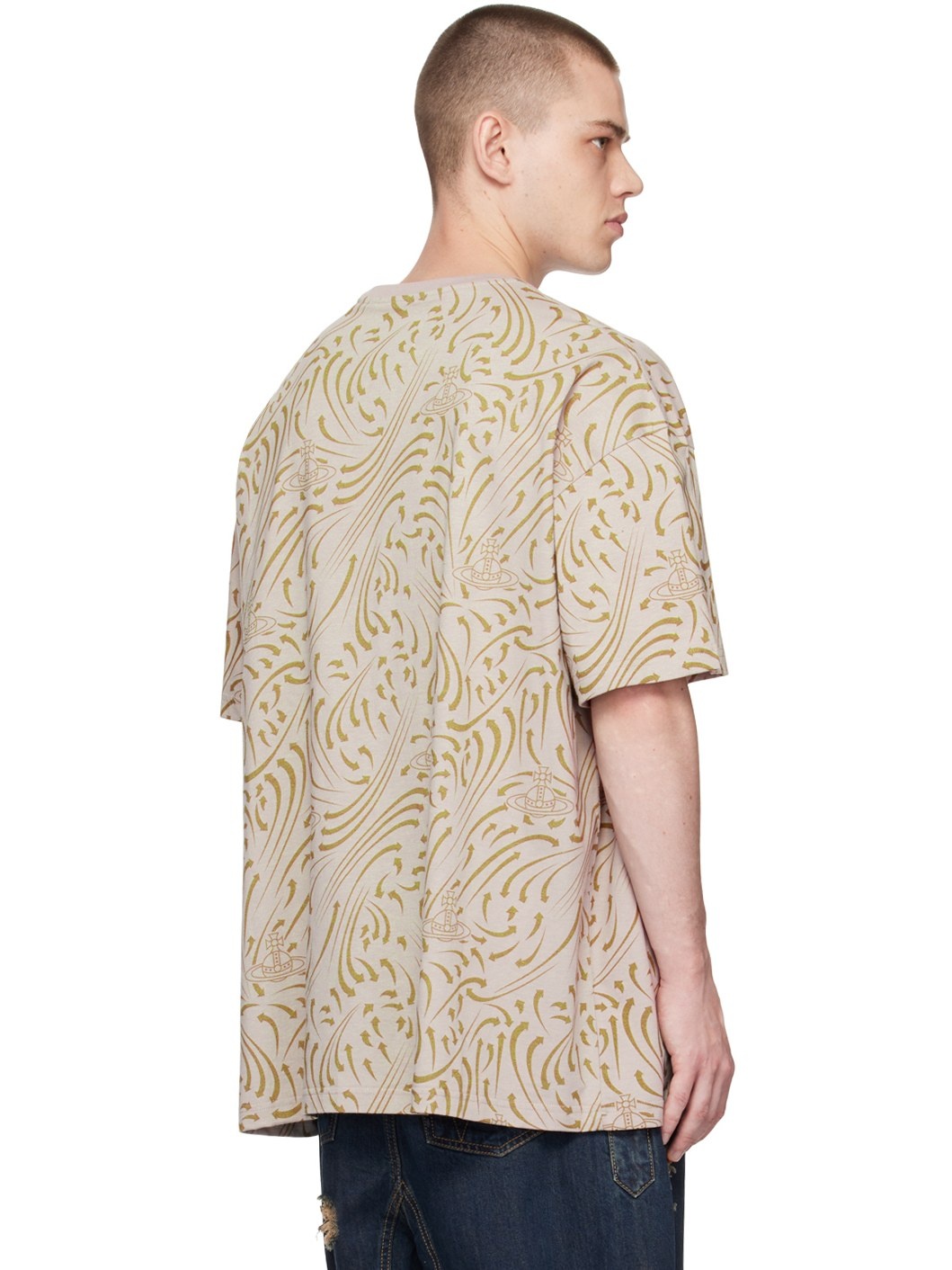 Taupe Printed T-Shirt - 3
