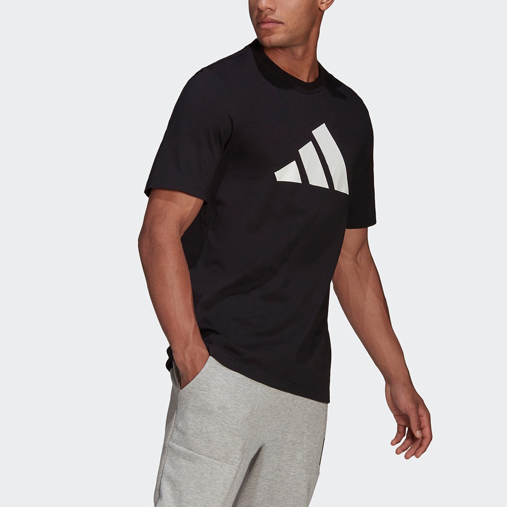 adidas M Fi Tee Bos A Logo Printing Round Neck Sports Short Sleeve Black GP9503 - 4