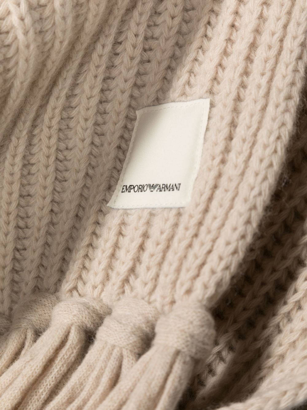 logo-patch crocheted scarf - 3