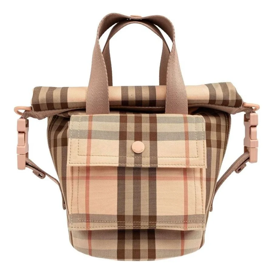 (WMNS) Burberry Check Printed Tote Bag 'Archive Beige' 8100227 - 1