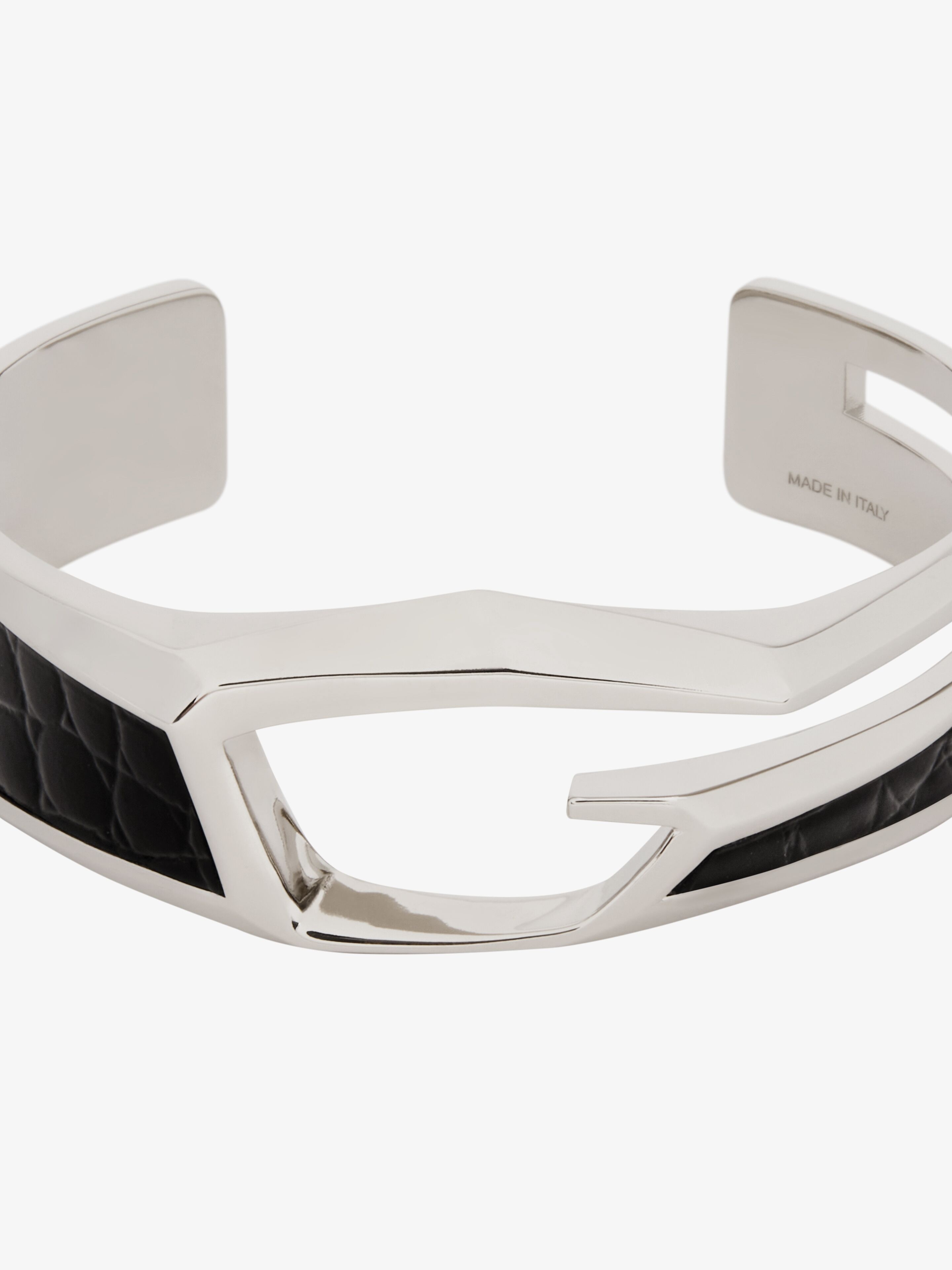 GIV CUT BRACELET IN METAL AND LEATHER - 2