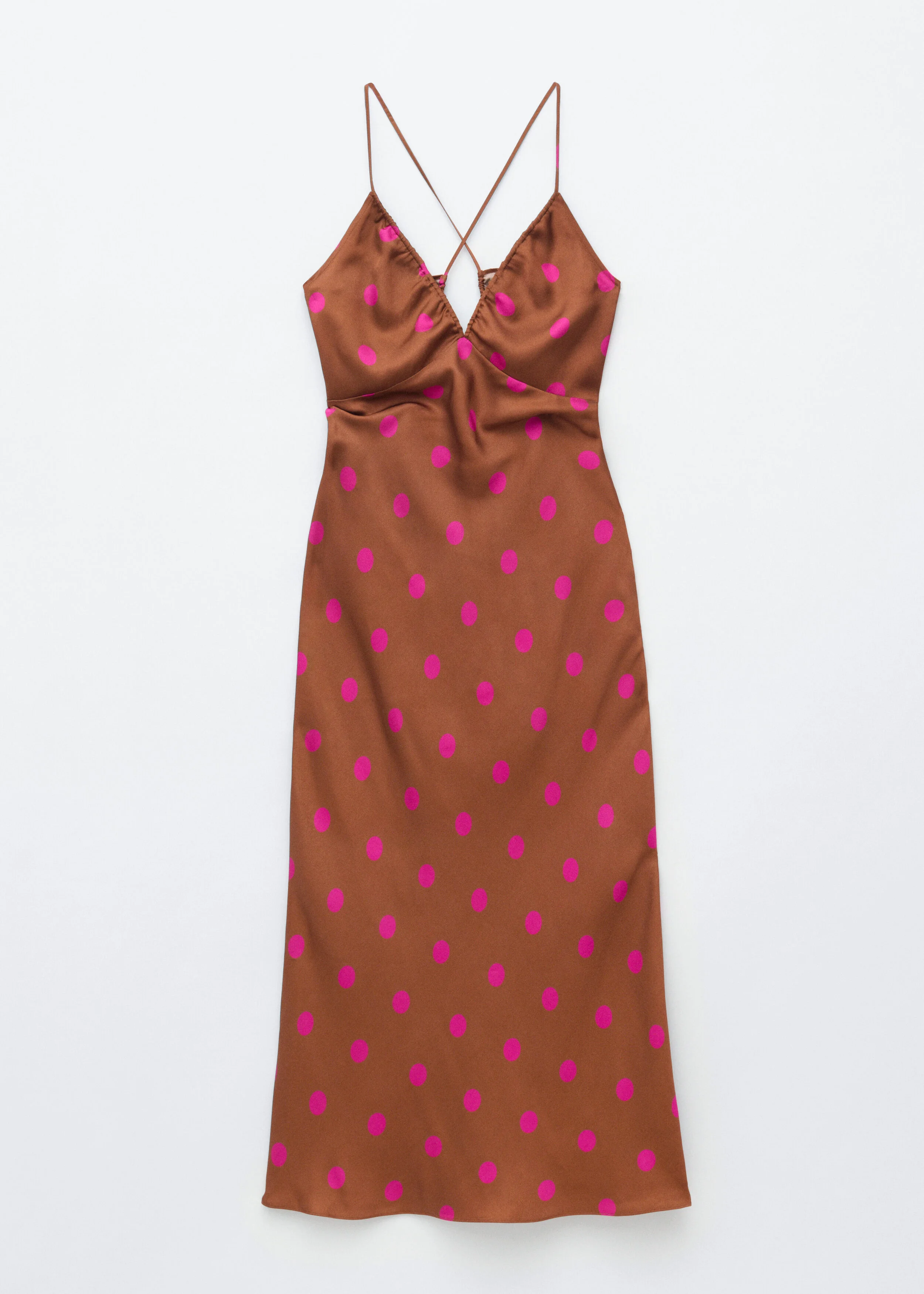 Satin Slip Midi Dress - 1
