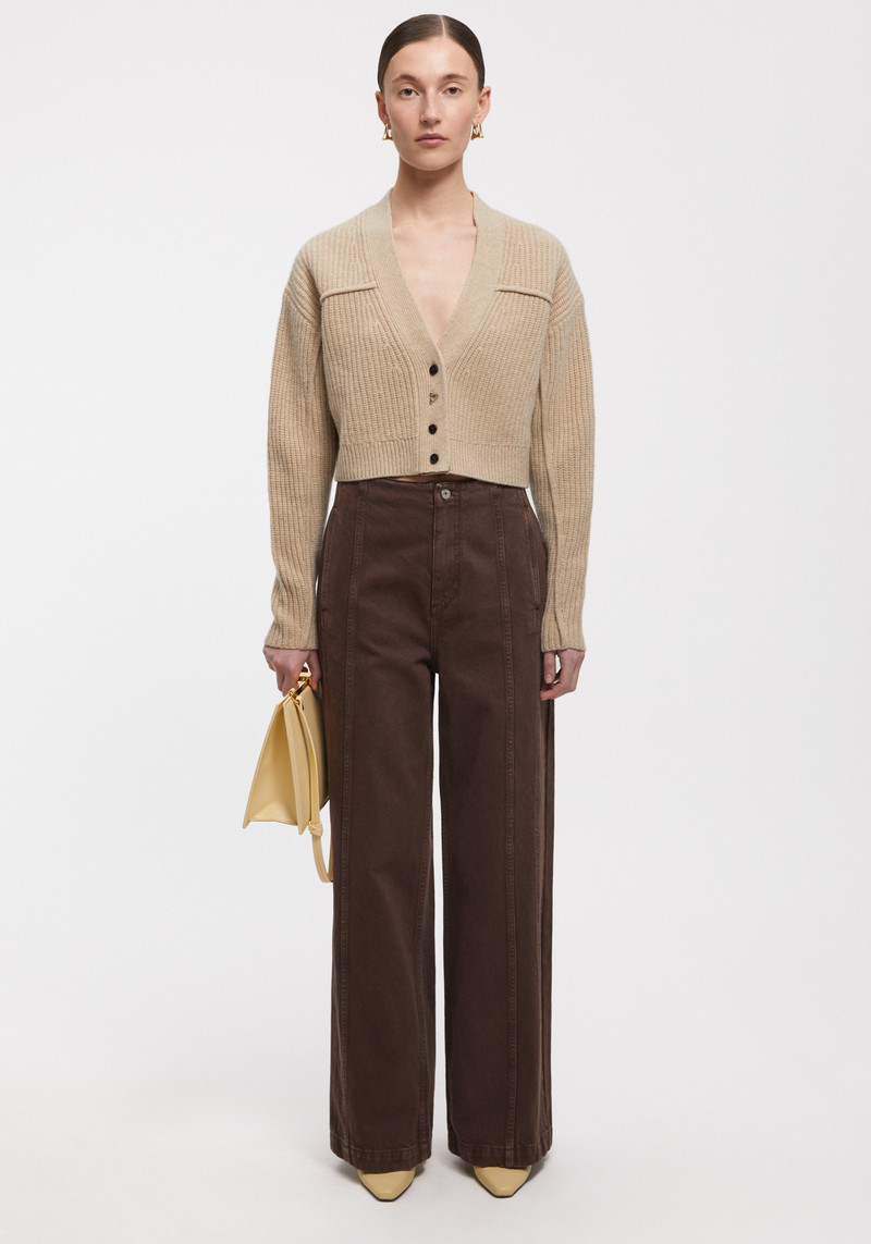 LEAH Merino-wool V-neck cardigan 3