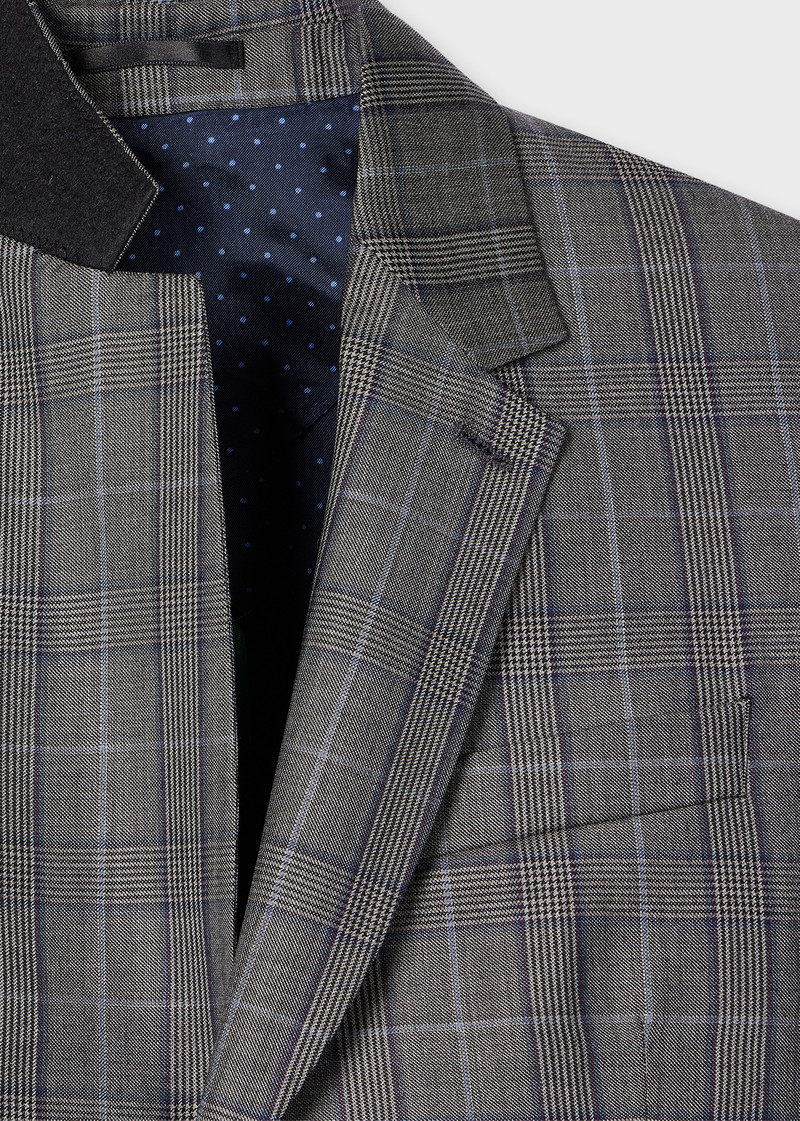 Paul Smith Grey Wool Check Suit outlook