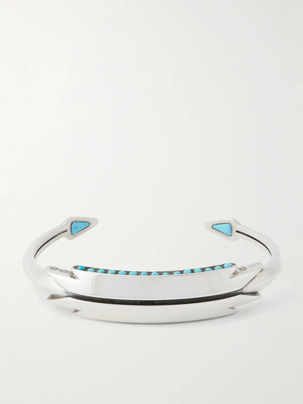 Weston Sterling Silver, Kingman Turquoise and 18-Karat Gold Cuff - 1