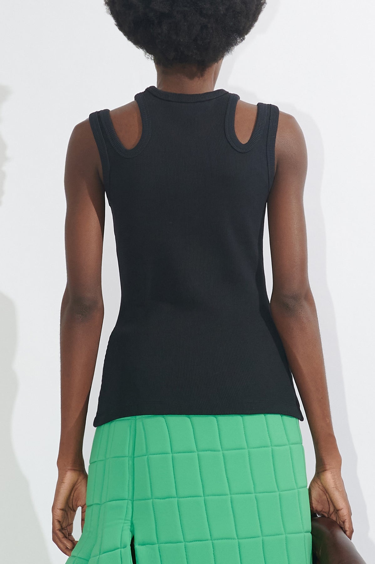 ORGANIC COTTON MULTI STRAP TANK TOP BLACK - 13