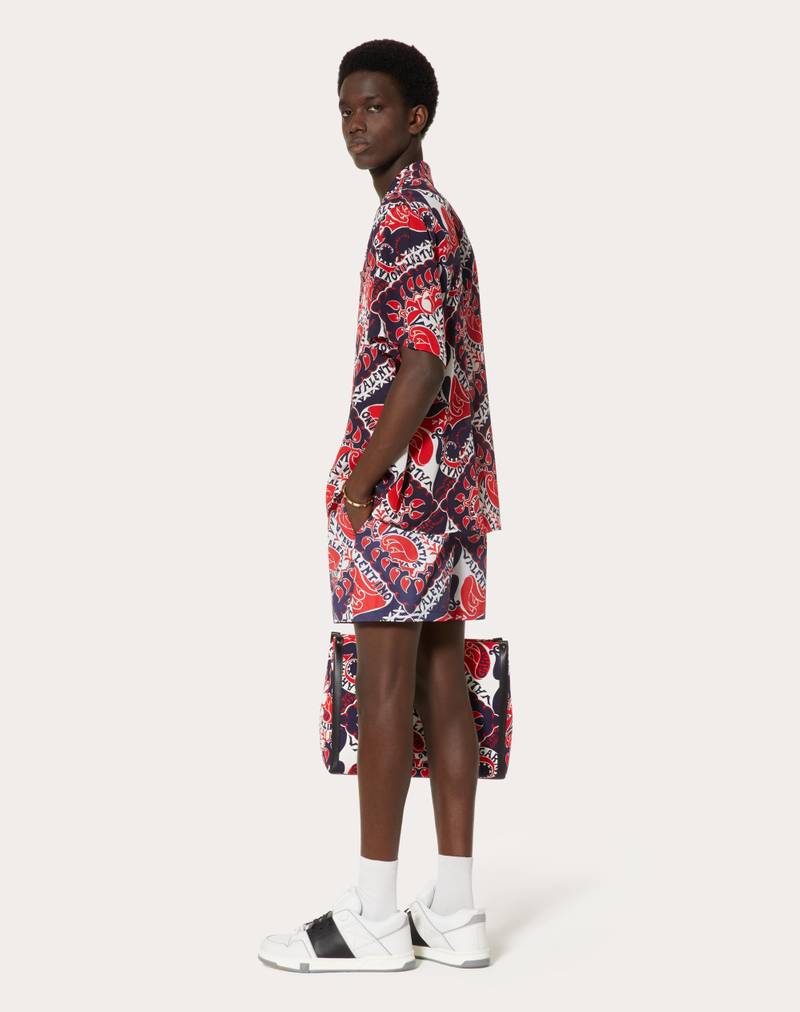 Valentino ARCHIVE MANIFESTO BANDANA PRINT NYLON SWIMSUIT outlook