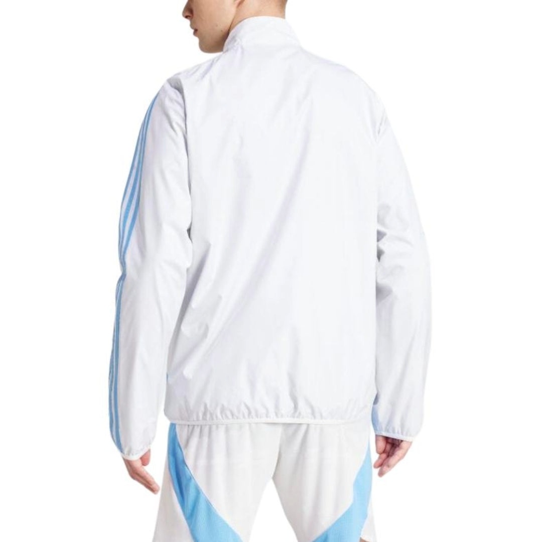 adidas Argentina Anthem Jacket Asia Sizing 'White Blue' IW0219 - 2